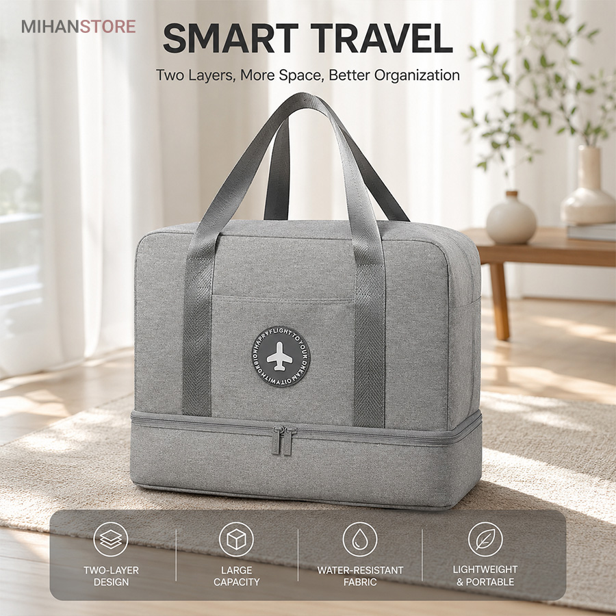 ساک مسافرتی لباس و کفش برزنتی TRAVEL BAG